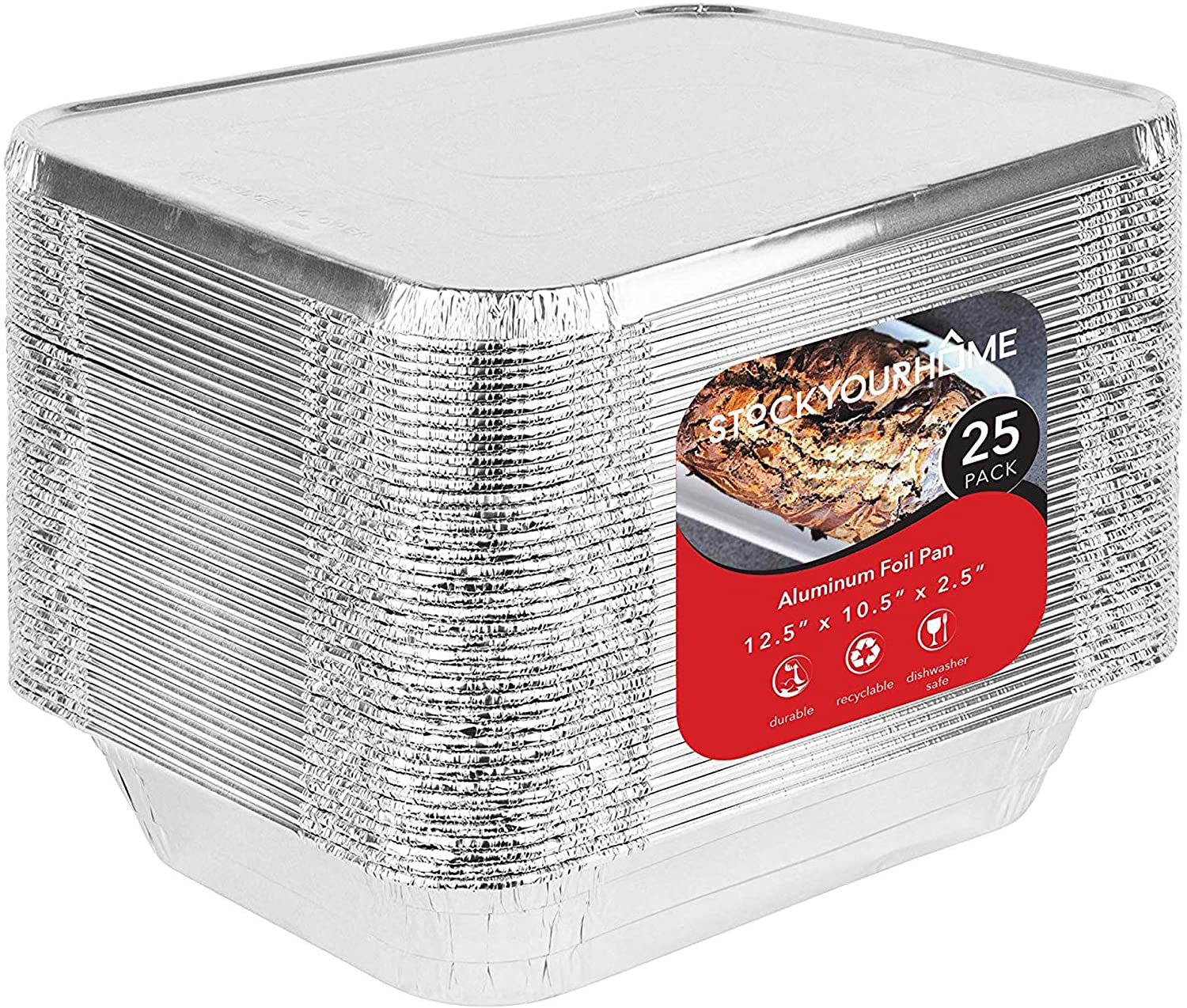 deep container ideal for baking,storage 3 Disposable foil pan/pot with cover 