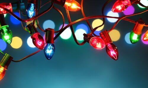 colored string lights