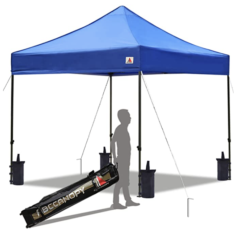 ABC CANOPY Waterproof Folding Canopy Tent, 8×8-Feet