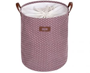 DOKEHOM Thickened Durable Leather Handle Waterproof Laundry Basket