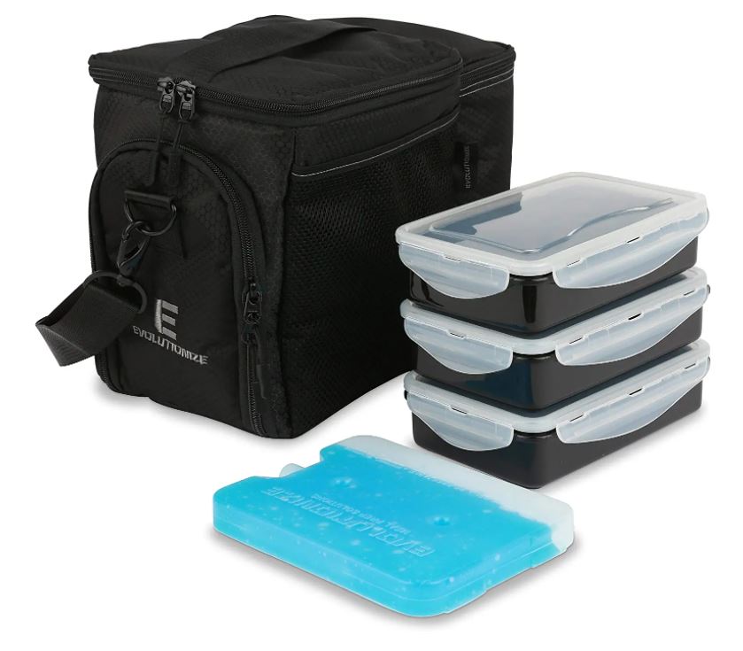 Evolutionize Compact Meal Prep Containers With Lunch Box, 3-Pack
