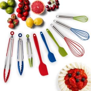Hot Target Heat Resistant Silicone Whisks, 9-Piece