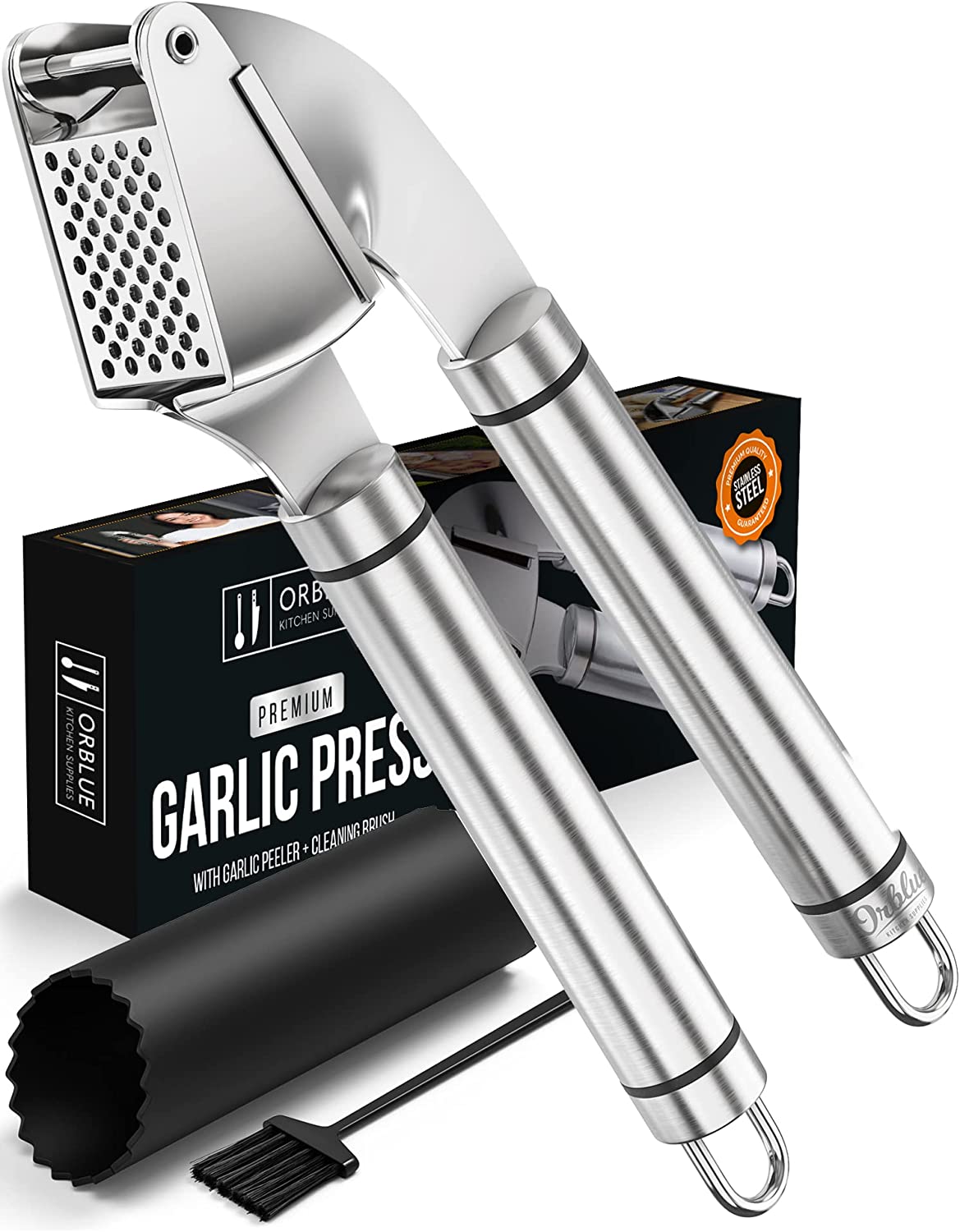Orblue Rustproof Garlic Press Set