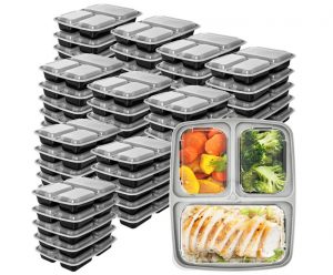 Prep Naturals Food-Safe Multifunctional Meal Prep Containers, 15-Pack