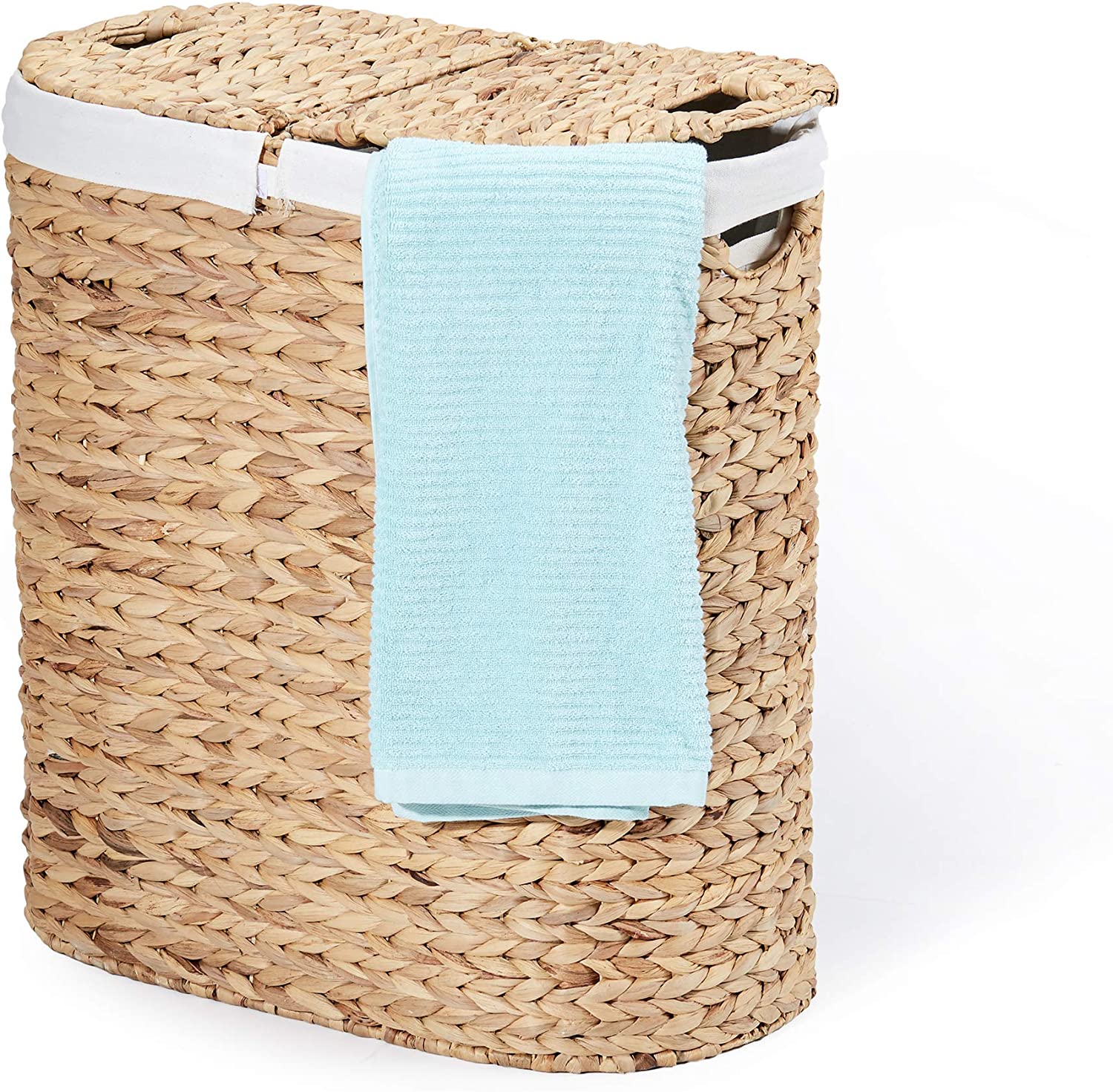 Seville Classics Water-Resistant Built-In Handles Laundry Hamper