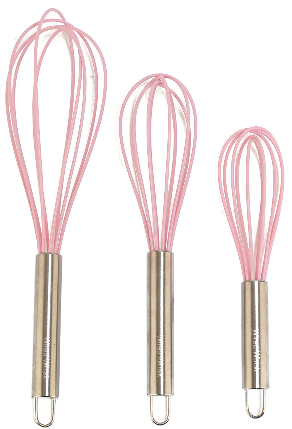 Wired Silicone Anti-Scratching Whisks, 3-Piece