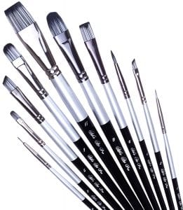 Adi’s Art Pro Paint Brushes Set, 10 pcs