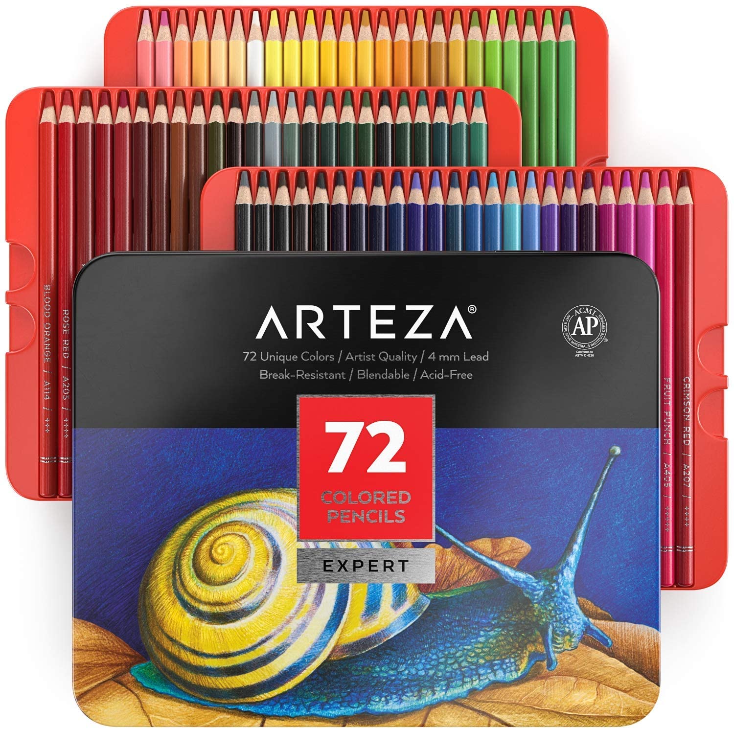 Arteza Pro Series Colored Pencils, 72-Count