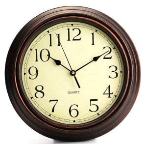Bekith Vintage Tick-Free Wall Clock