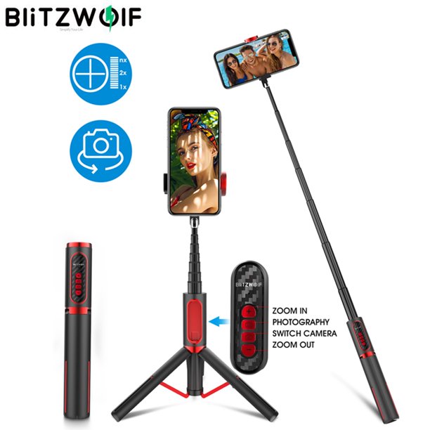 BlitzWolf Remote Control Selfie Stick, 32.5-Inch