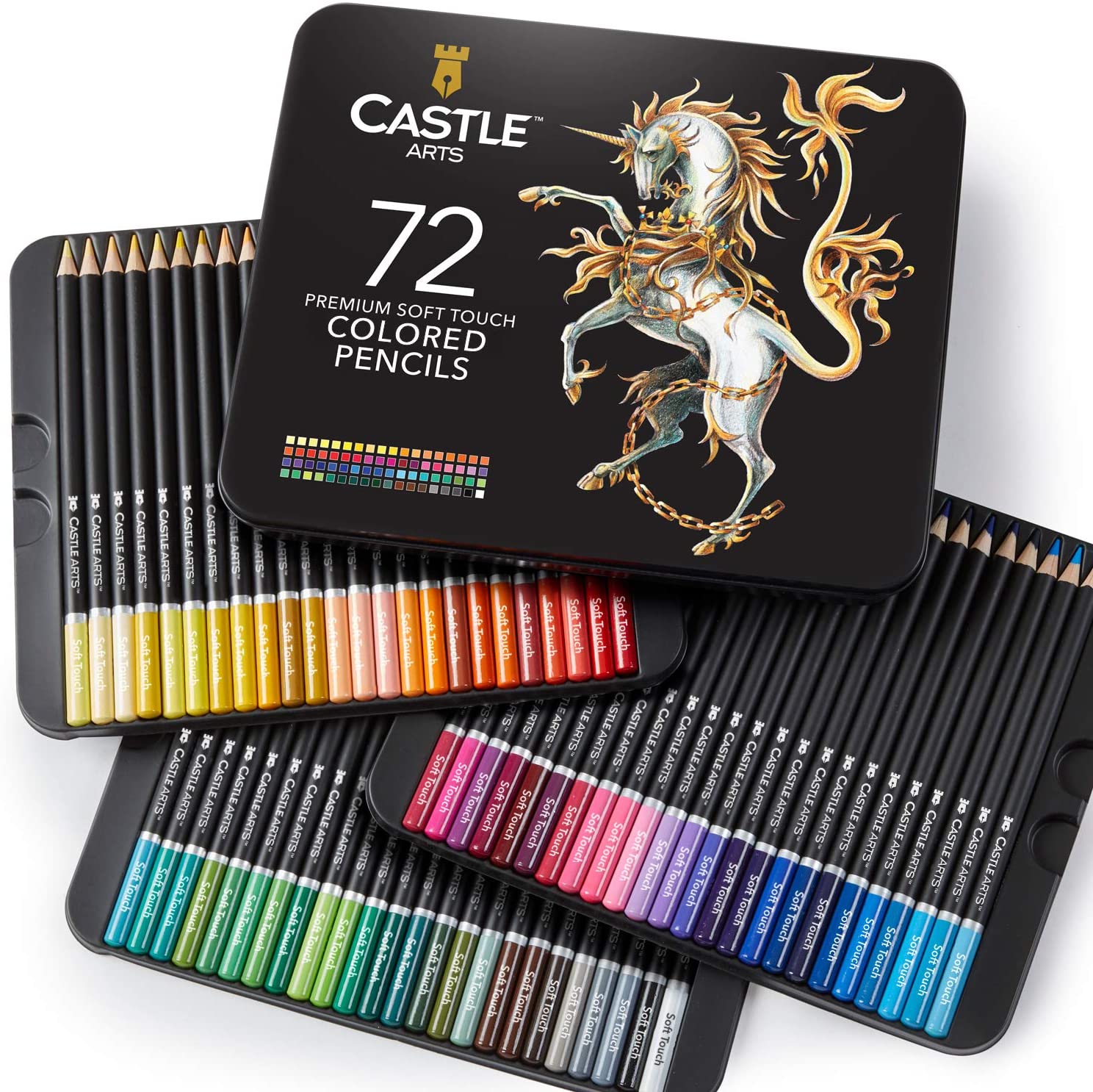Castle Art Supplies Colored Pencils Set, 72Count