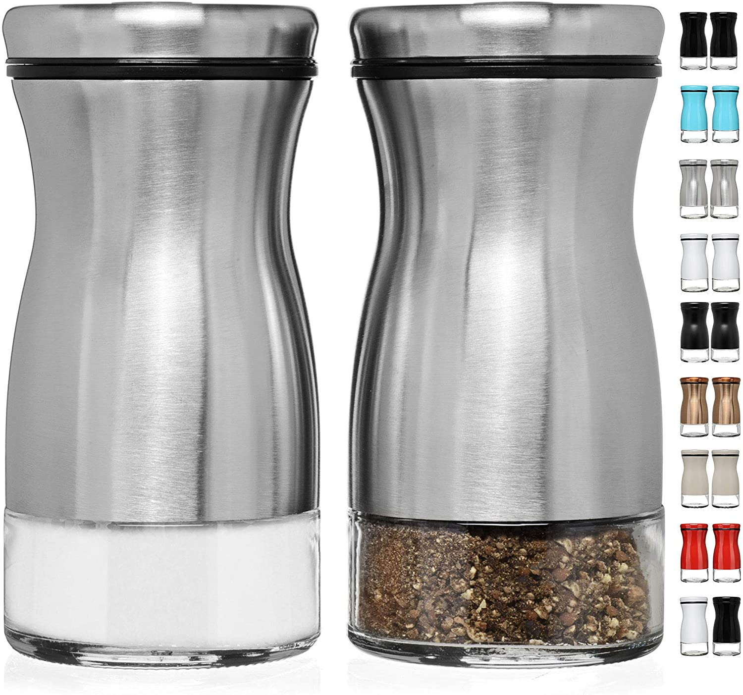 CHEFVANTAGE No-Fingerprint Metal Salt And Pepper Shakers