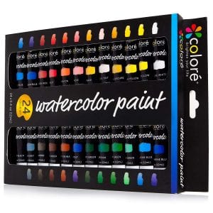Colore Professional Watercolor Paints, 24-Count