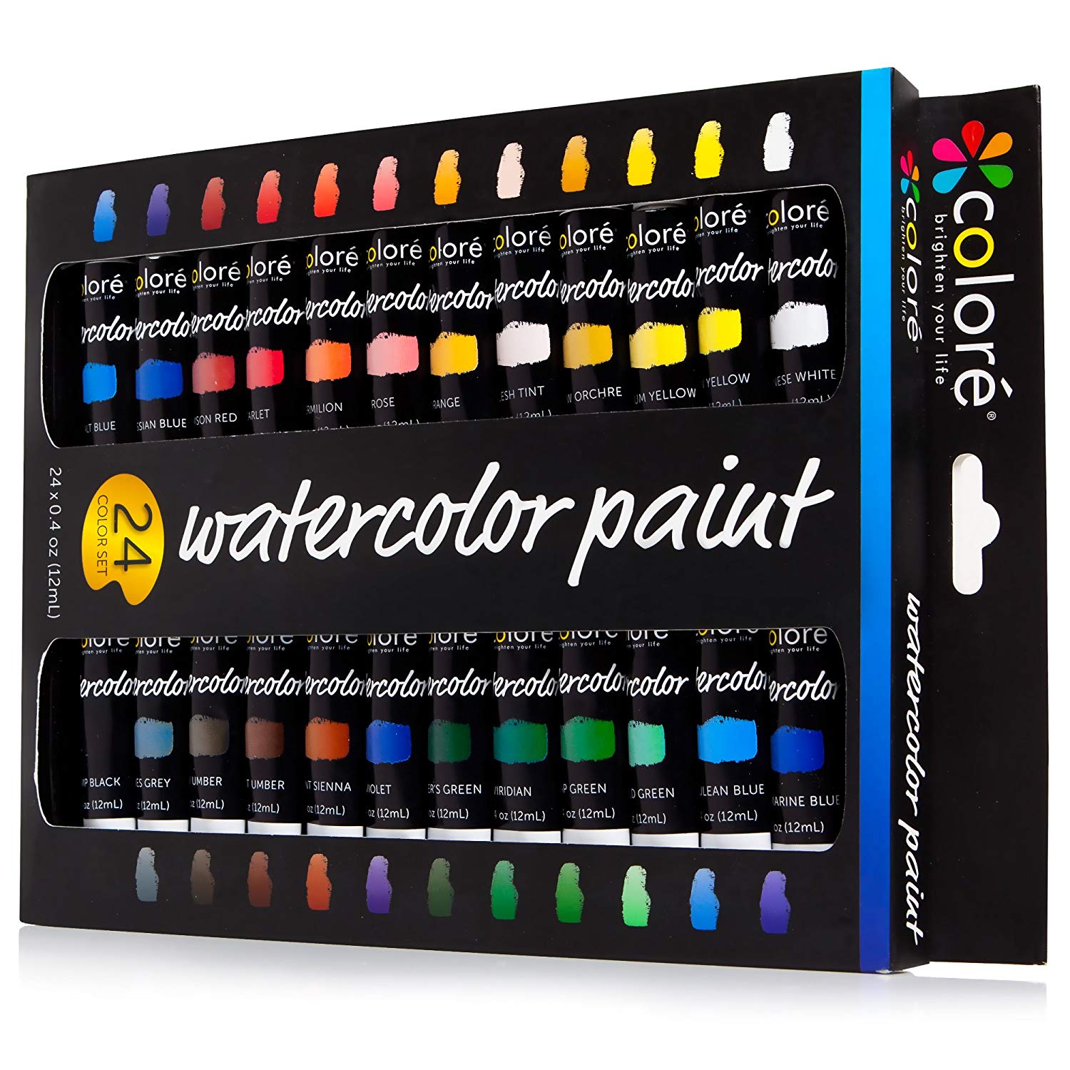 Colore Professional Watercolor Paints, 24-Count