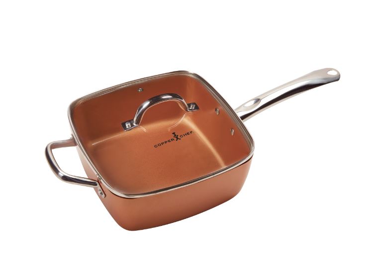 Copper Chef Riveted Handles Copper Pan, 9.5-Inch