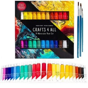 Crafts 4 All Premium Pigment Watercolor Paints, 24-Count