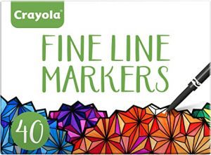 Crayola Permanent Fine Line Markers, 40-Count
