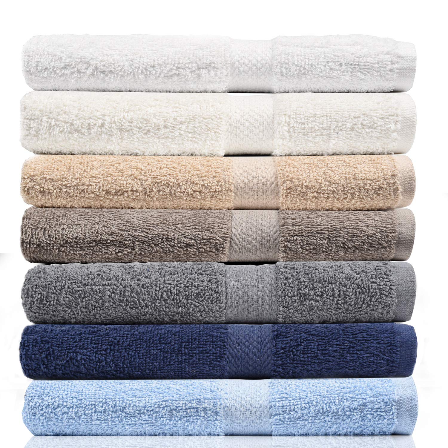 CrystalTowels Breathable Plush Bath Towels, 7-Piece