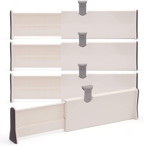 DIOMMELL Dividing Easy Install Drawer Organizer, 4-Piece
