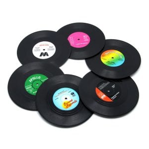 DuoMuo Musical Record Coasters, Set Of 6