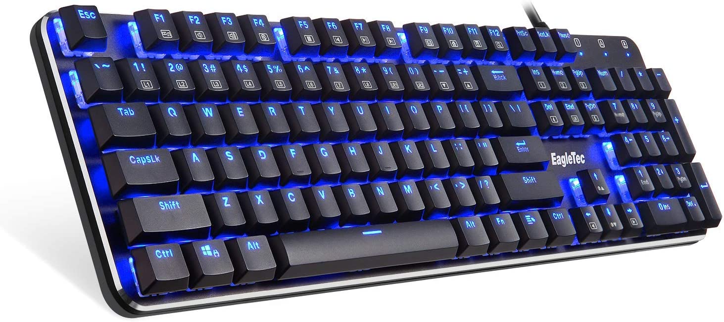 Eagletec KG050-BR Non-Slip Mechanical Backlit Keyboard