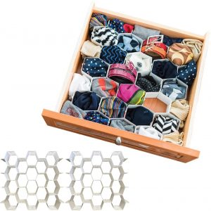 Evelots Honeycomb Dresser Drawer Organizer, 2-Piece
