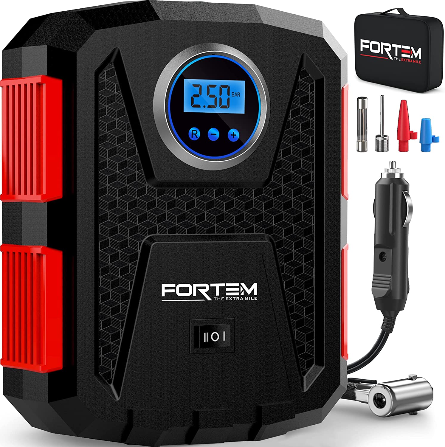 FORTEM Corded Electric Portable Air Pump, 150-PSI