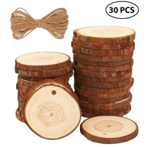 Fuyit Natural Wood Slices, 30 ct