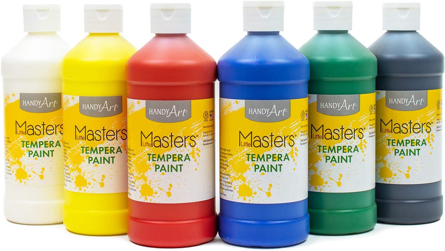 Handy Art Little Masters Matte Tempera Paint For Kids, 6-Count
