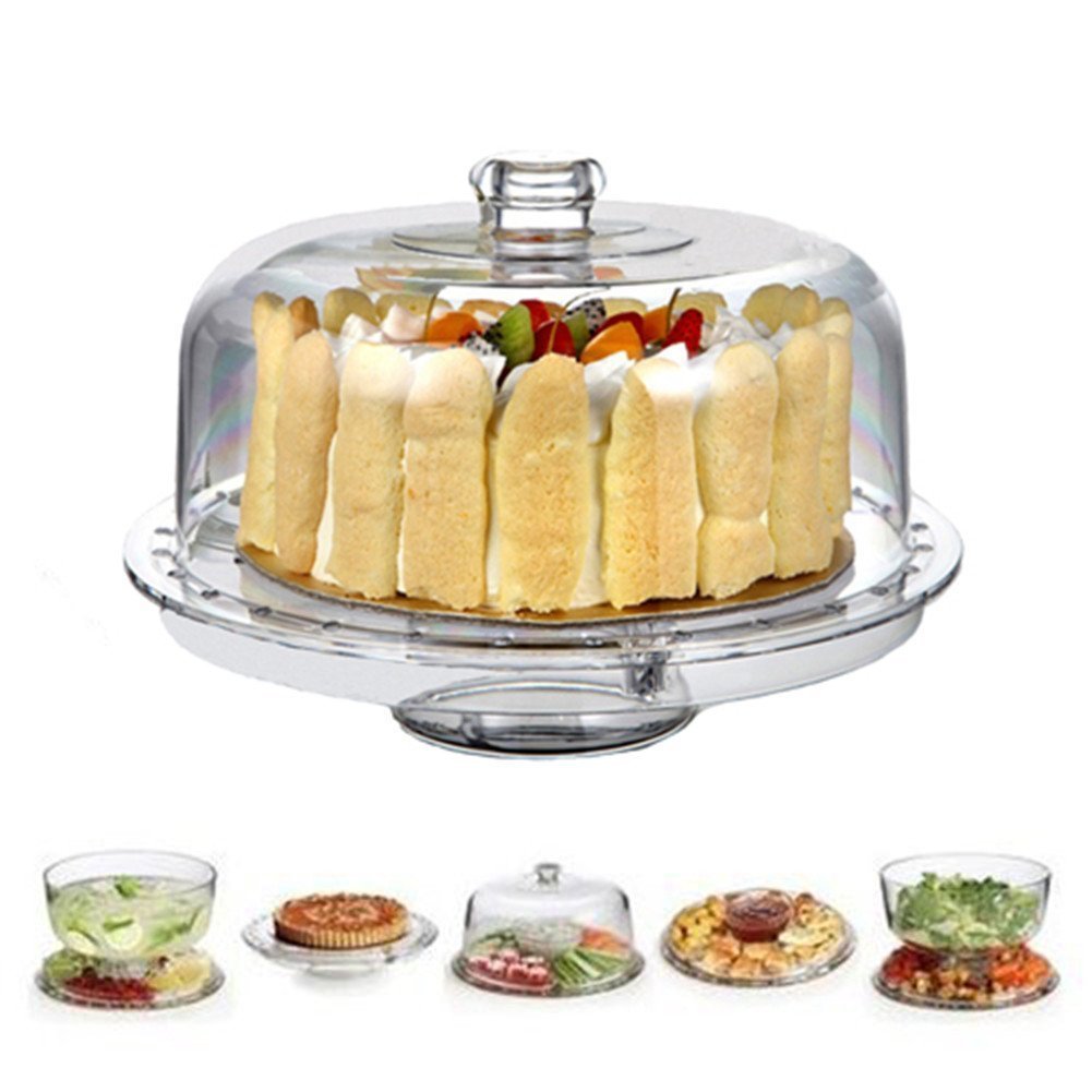 HBlife Multifunctional Acrylic Cake Stand, 12-Inch