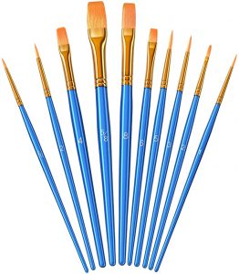 Heartybay Classroom Detail Paint Brushes, 10-Piece
