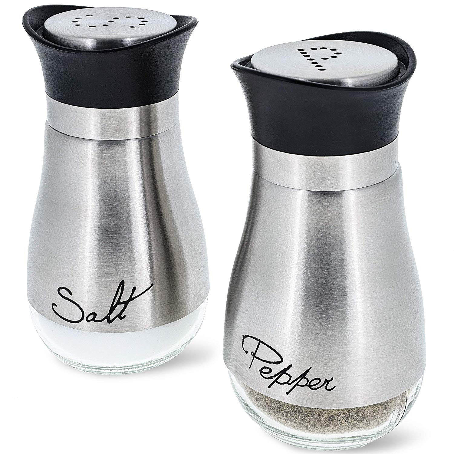 Juvale Stainless Salt And Pepper Shakers