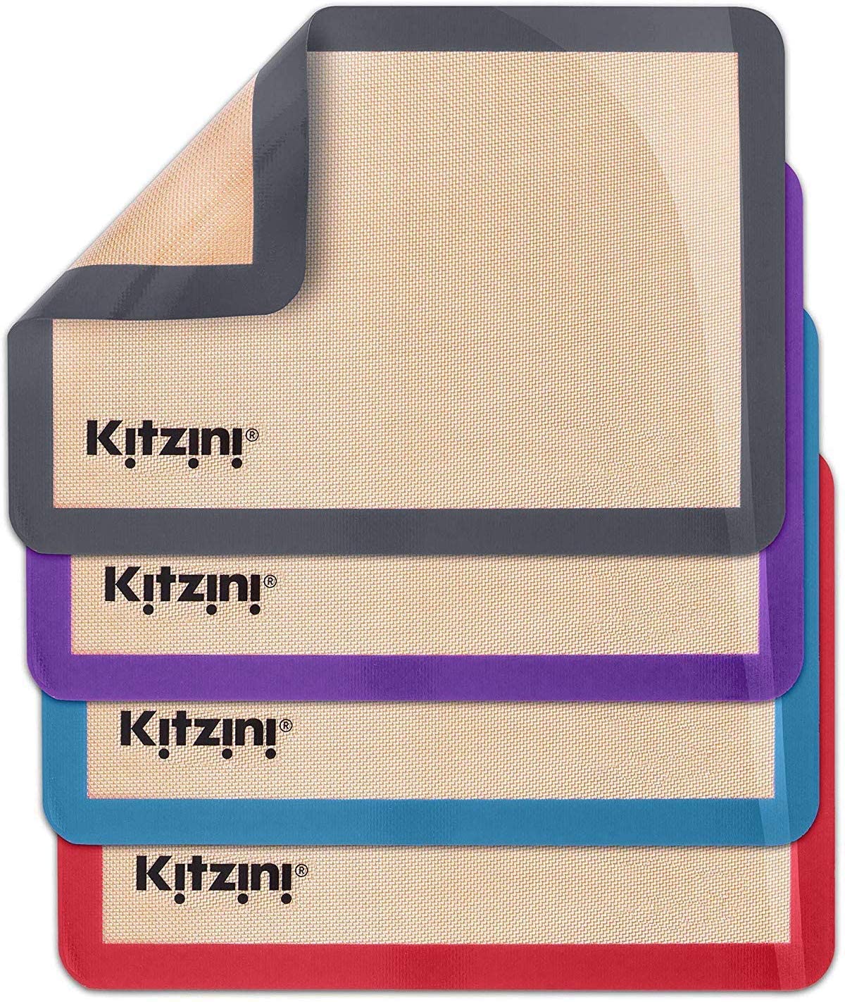 KITZINI Easy Store Silicone Baking Mats, 4-Pack