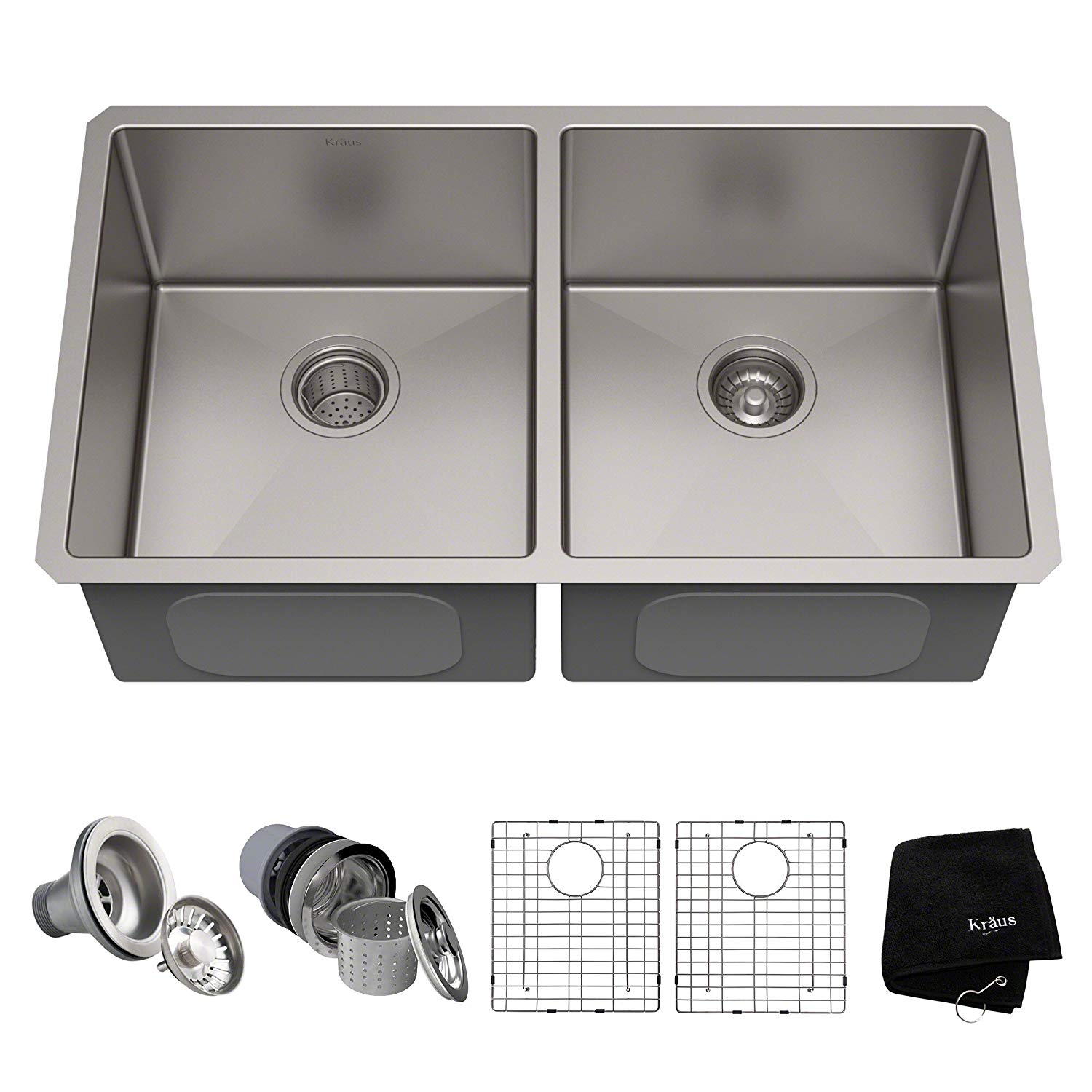Kraus Dent-Resistant Quiet Kitchen Sink, 33-Inch