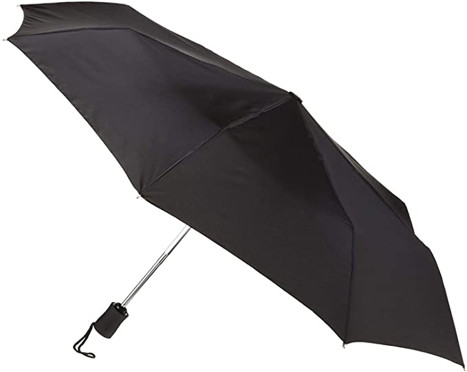 Dark Black Compact Protection from Rain ZOMAKE Travel Umbrella Auto Open Close and Upgraded Comfort Handle 10 Ribs Reinforced Windproof Umbrella with 45 Teflon Coating Canopy