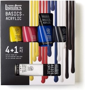 Liquitex BASICS Adjustable Acrylic Paint, 5-Count
