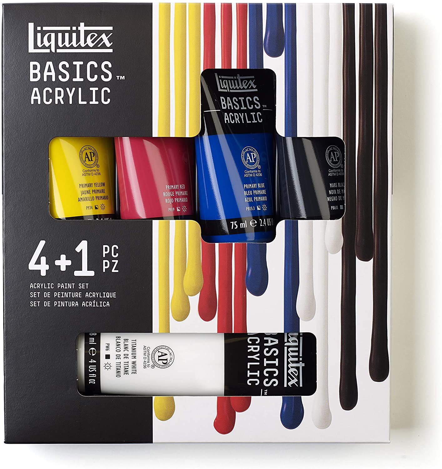 Liquitex BASICS Adjustable Acrylic Paints, 5-Count