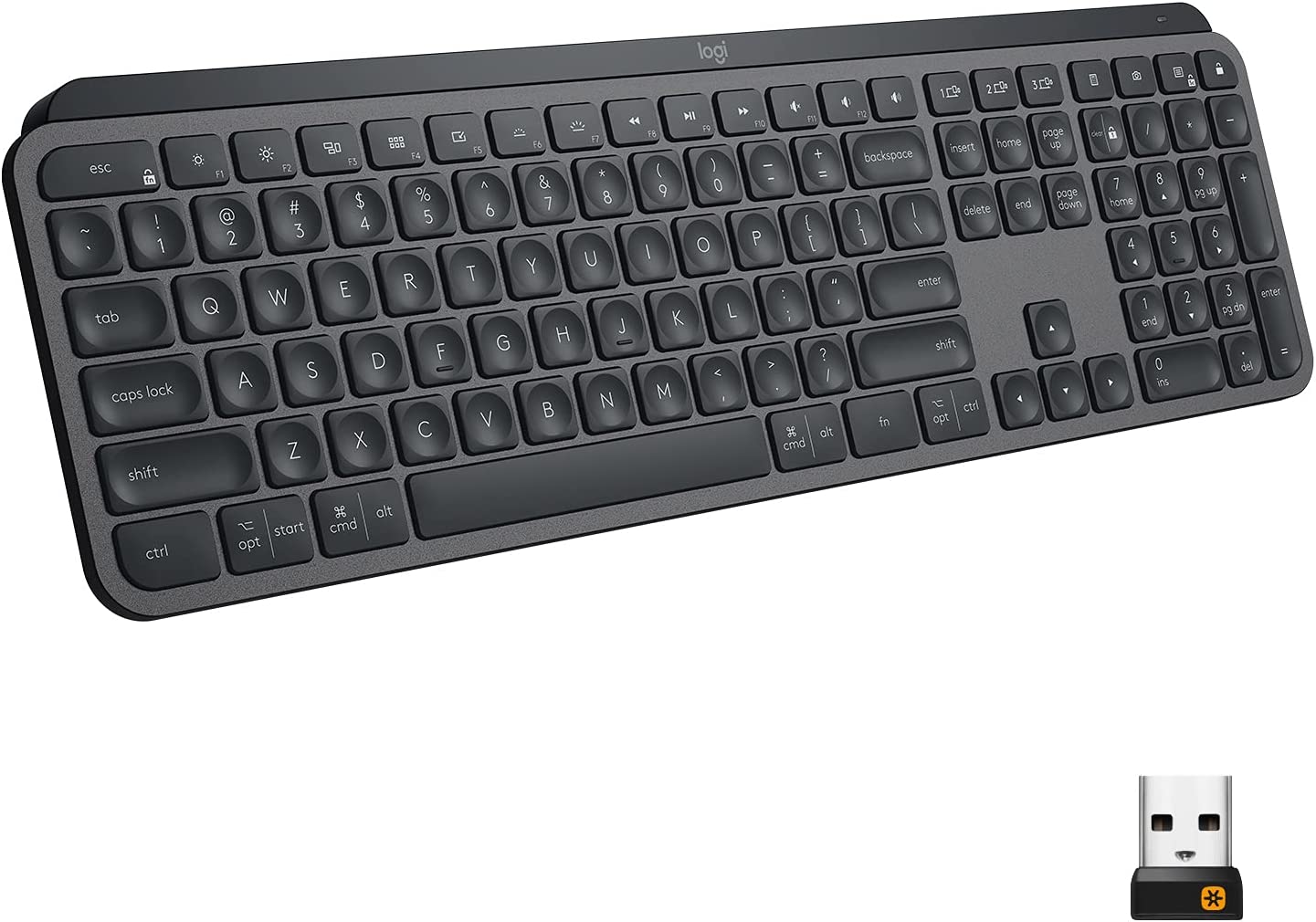 Logitech MX Full Size Rechargeable Backlit Keyboard