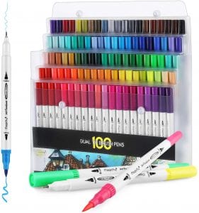Magicfly Watercolor Dual Brush Pen Set, 100-Count
