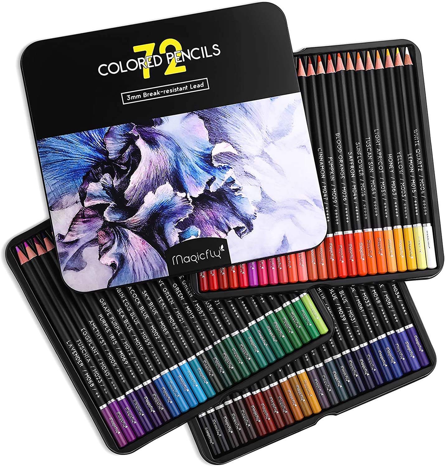 Magicfly Non-Toxic Watercolor Pencil Set, 72-Count