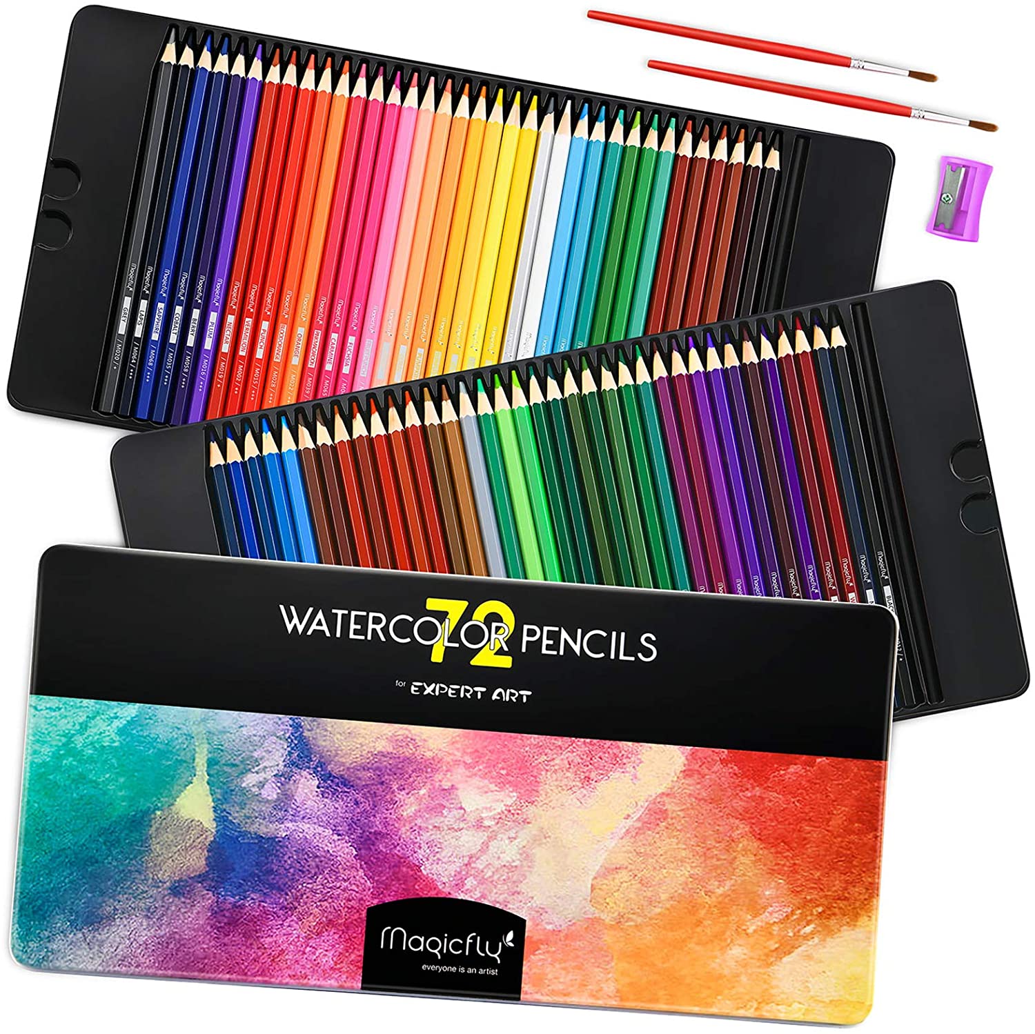 Magicfly Watercolor Pencil Set, 72-Count