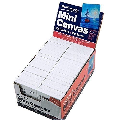 Mont Marte Kid’s Crafting Mini Canvas, 36-Pack