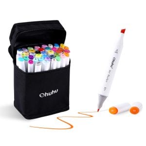Ohuhu Dual Tips Permanent Markers, 40-Count