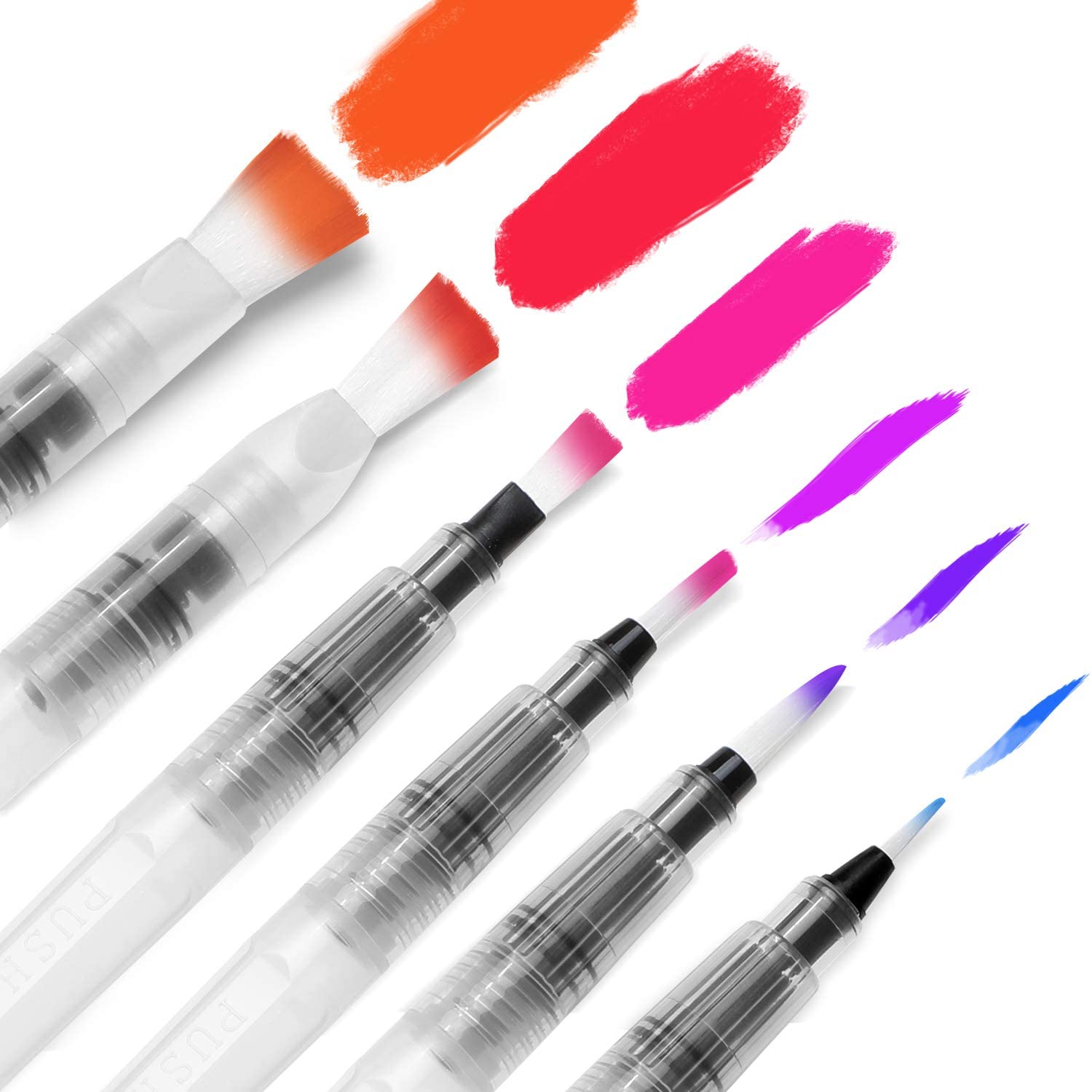 Ohuhu Water Coloring Brush Pens, 6 ct