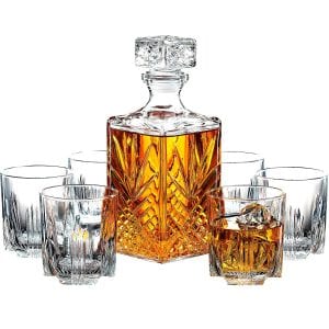 Paksh Novelty Glass Decanter & Whisky Glasses Set