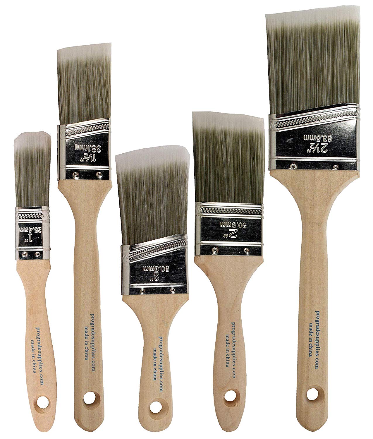 Pro Grade Paint Brush Set, 5 pcs