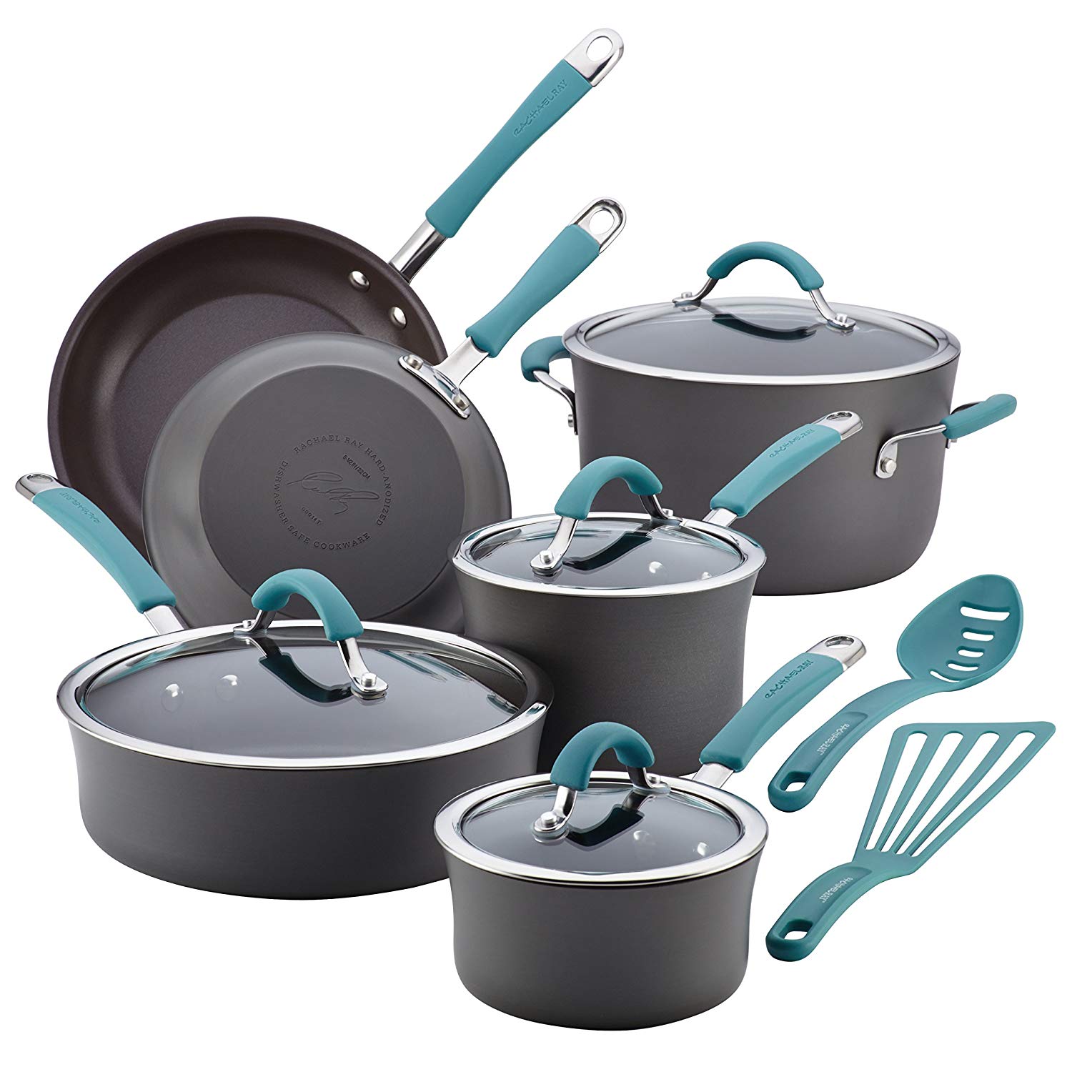 Rachael Ray 12-Piece Pots and Pans Cookware Set