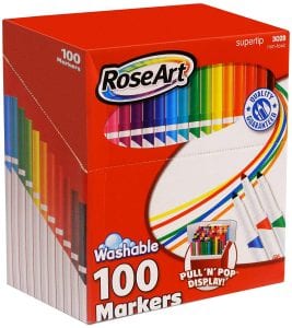 RoseArt SuperTip Washable Markers, 100 ct