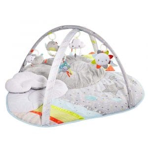 Skip Hop Silver Lining Cloud Baby Play Mat and Infant Activity Gym, Multi-Color Celestial Theme