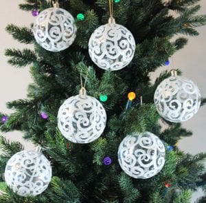 Sleetly Transparent Swirl Christmas Ornaments, 12 ct
